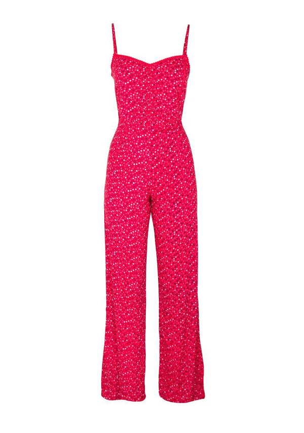 Daphne Pintuck Jumpsuit Red