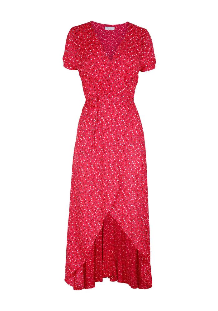 Daphne Easy Days Wrap Maxi Dress Red