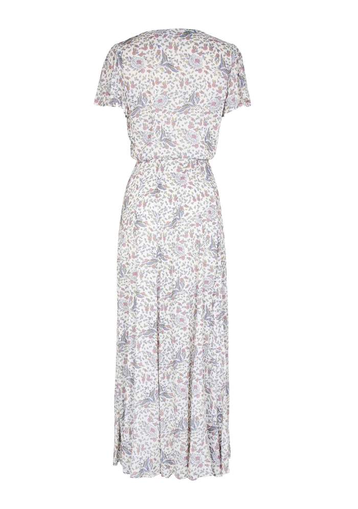 Valentina Fiesta Wrap Maxi Dress Off White