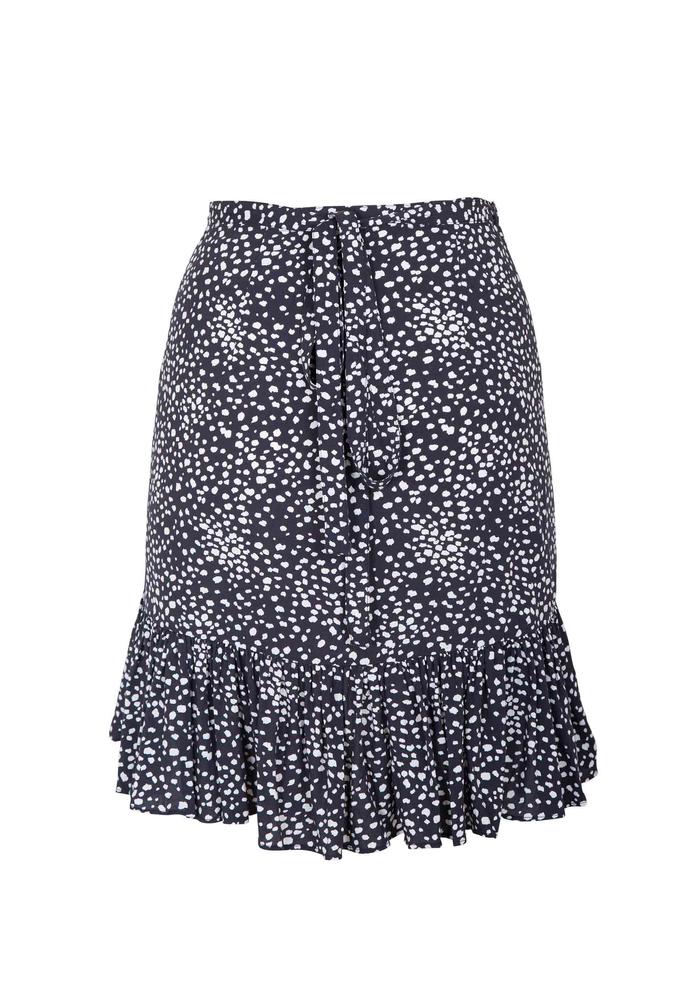 Edie Sweetheart Wrap Mini Skirt Black